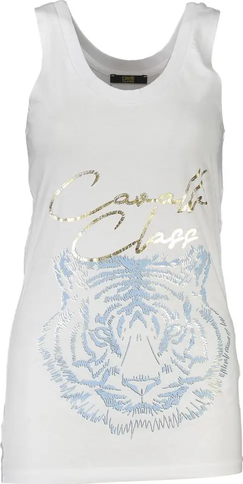 White Cotton Women Tank Top