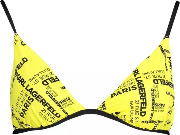Yellow Polyamide Women Swimsuit