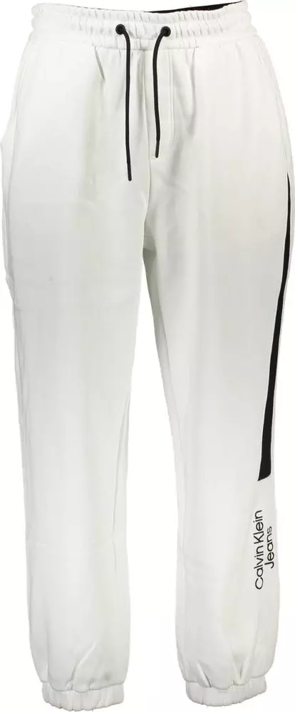 White Cotton Men's Sweatpant