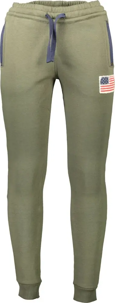 Green Cotton Male Trouser
