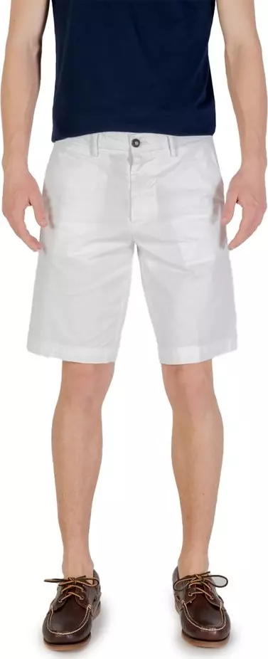 White Cotton Bermuda Shorts