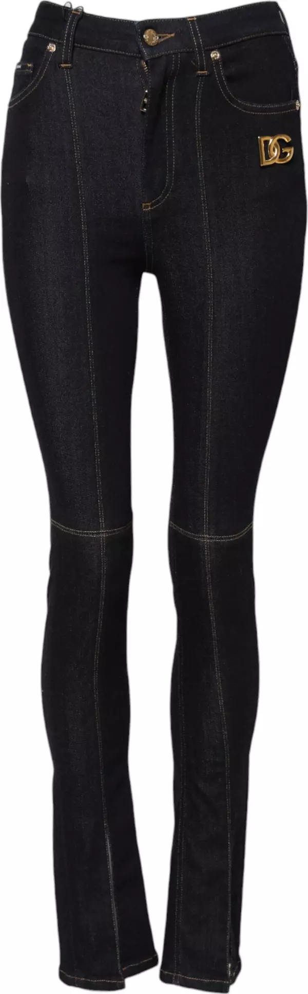 Blue Cotton High Waist Skinny Denim Jeans