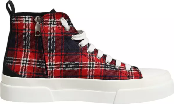 Multicolor Cotton High Top Men Sneakers Shoes