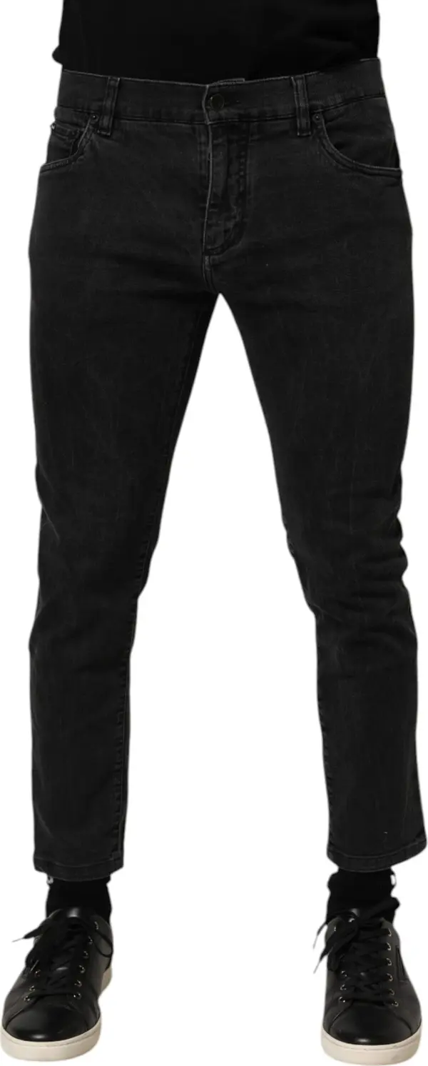 Dark Gray Cotton Stretch Denim Trouser Jeans