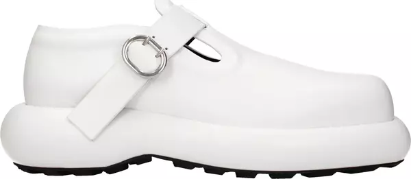 White Leather Slip-On Loafers