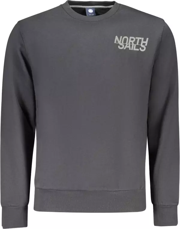 Black Cotton Men's Sweatshirt