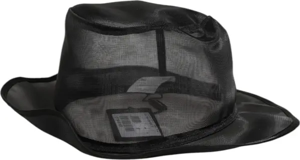Black Silk Mesh Bucket Men Fisherman Cap Hat