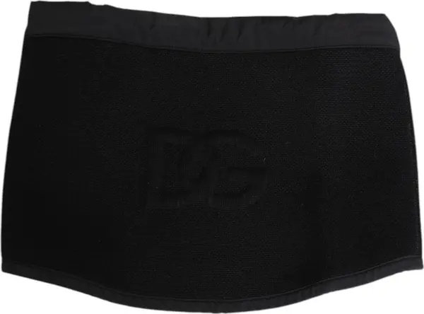 Black Lace Stole Knitted DG Logo Men One Size Scarf