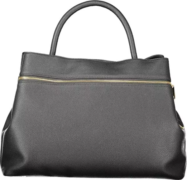 Black Polyurethane Women's Tote Bag