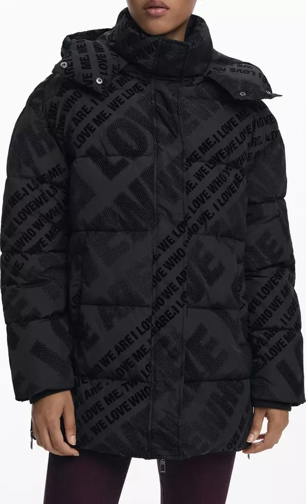 Black Polyester Women Jacket
