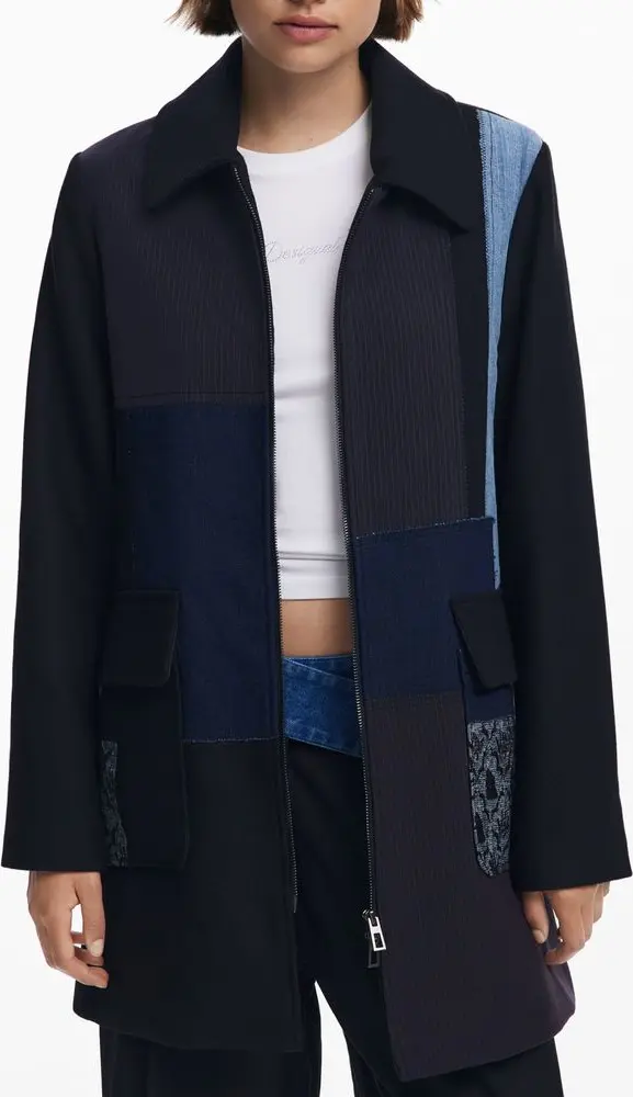 Black Polyester Women's Jacket