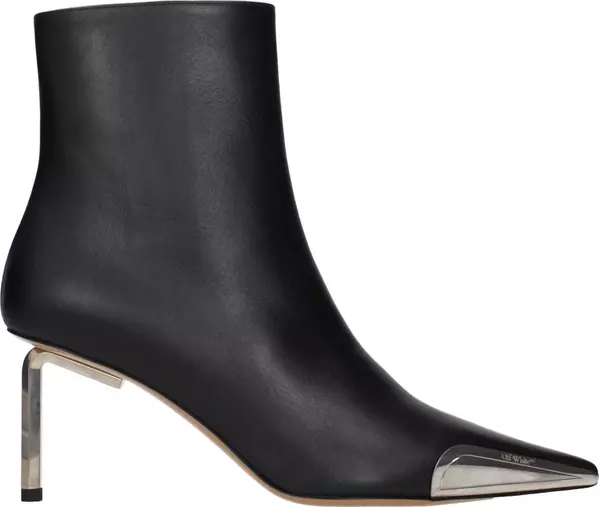 Black Leather Ankle Boots