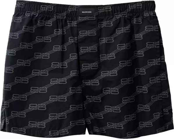 Black Cotton Bermuda Shorts