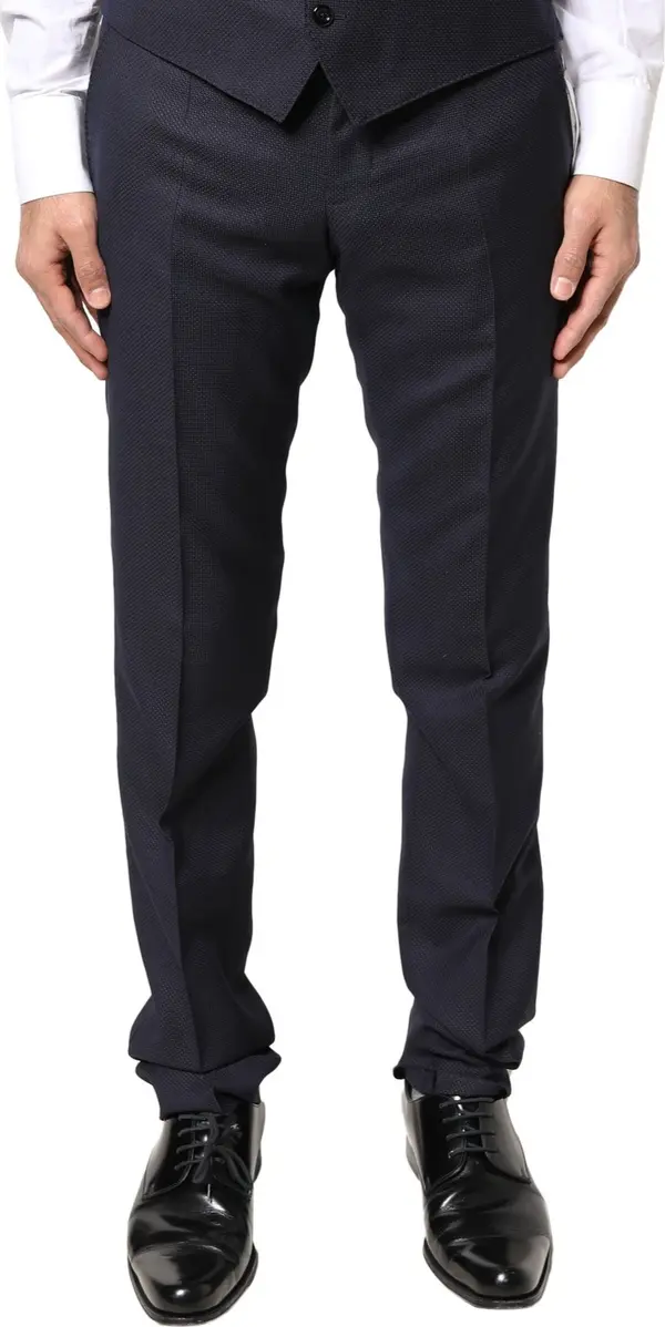 Gray Wool Formal Dress Men Trousers Pants
