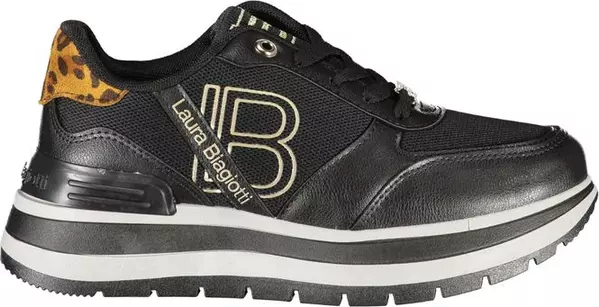 Black Polyester Women Sneaker