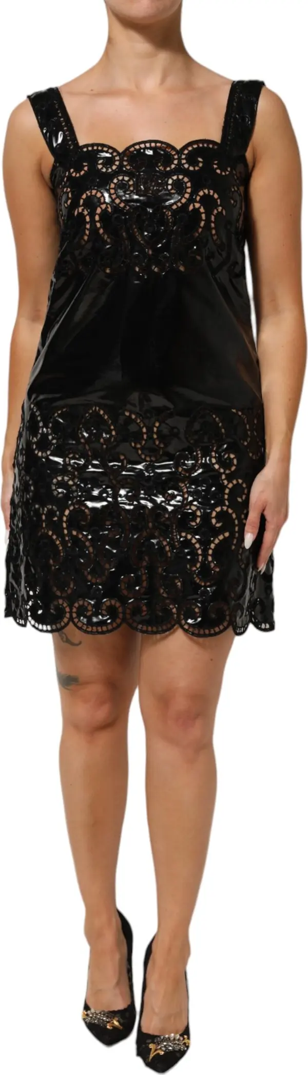 Black Cut Out A-line Sheath Mini Dress