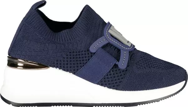 Blue Polyester Women Sneaker