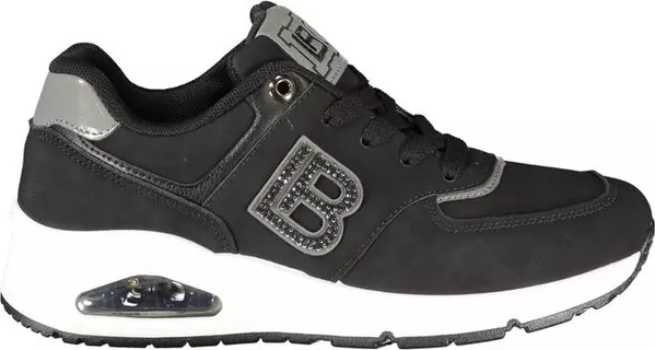 Black Polyurethane Women Sneaker