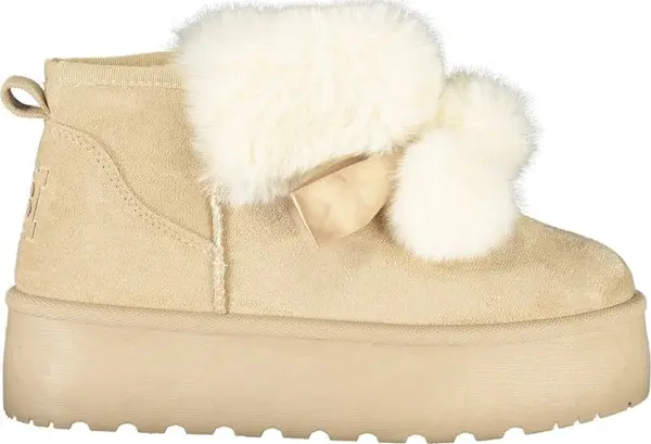 Beige Polyester Women Ankle Boot