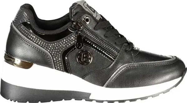Black Polyurethane Women Sneaker