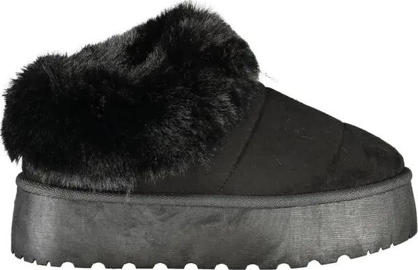 Black Polyester Women Sneaker