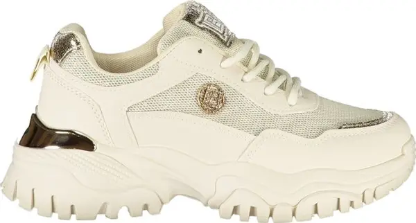 Beige Polyester Women Sneaker