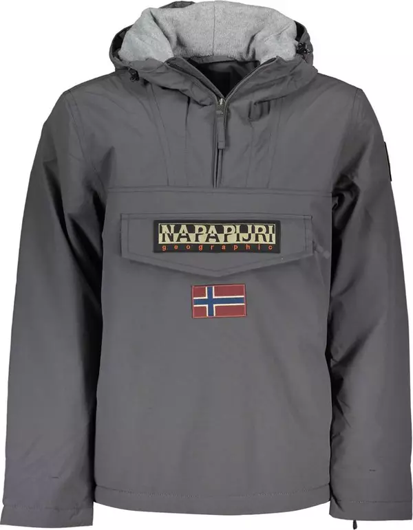 Grigio Polyamide Men's Jacket