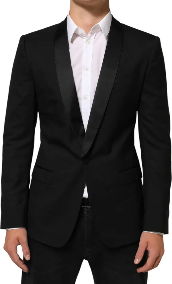 Black MARTINI 1 Button Suit Jacket Blazer
