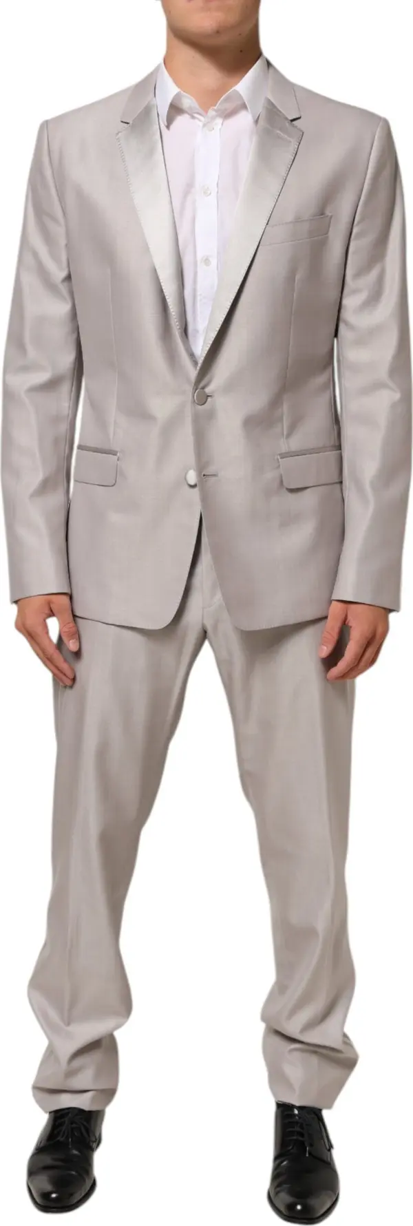 Light Gray Wool 2 Piece MARTINI Formal Suit