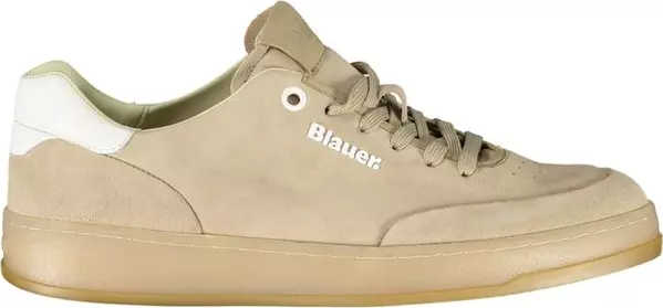 Beige Leather Men's Sneaker