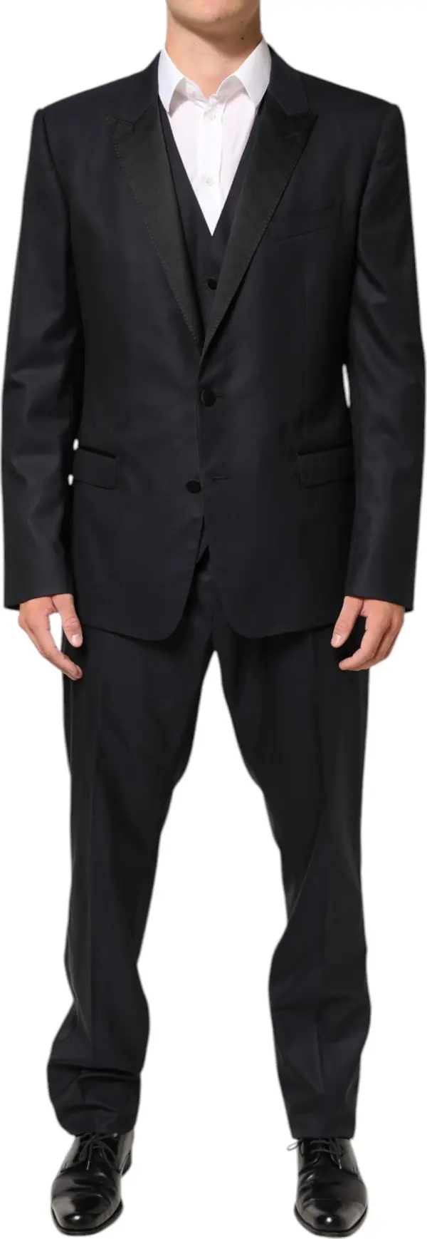Black MARTINI 2 Buttons Suit 3 Piece Suit