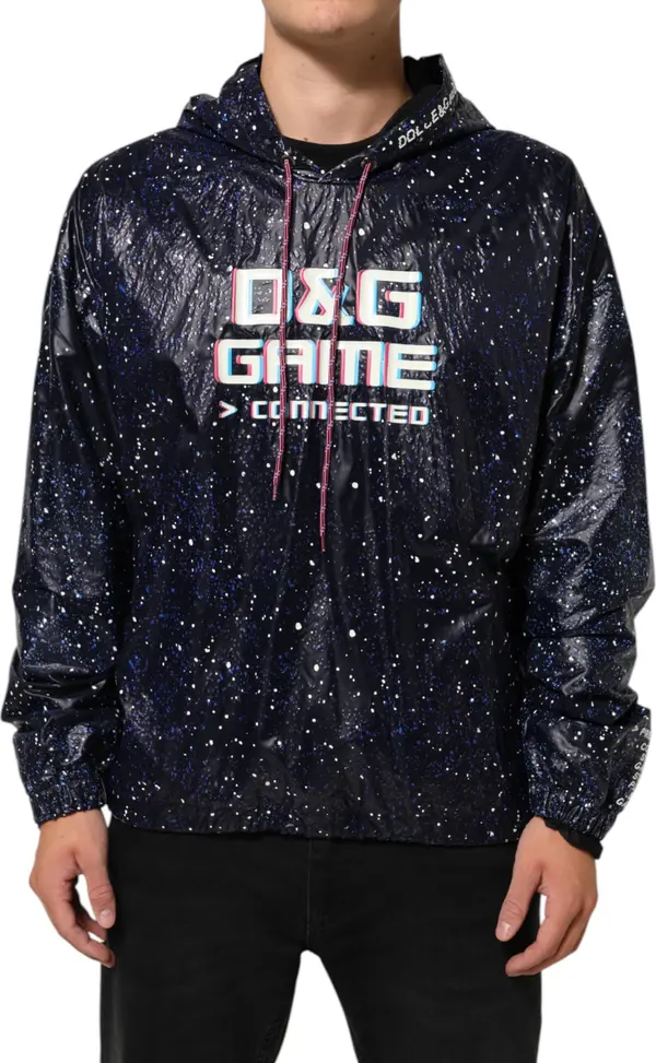 Blue D&G Game Hooded Men Sweatshirt Sweater