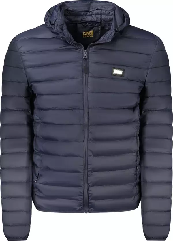 Blu Polyester Men Jacket