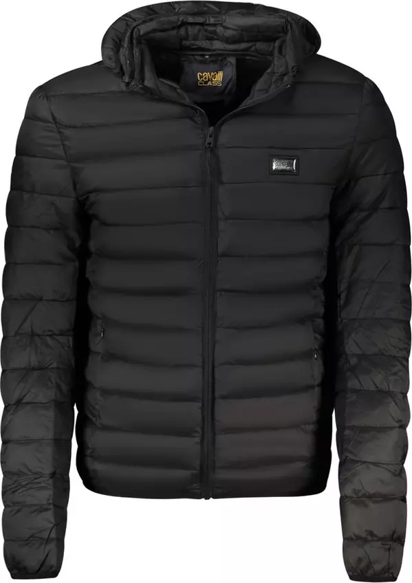 Black Polyester Men's Jacket