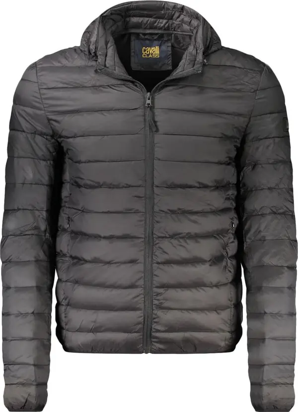 Black Polyester Men's Jacket