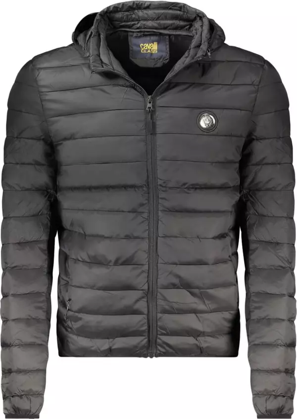 Black Polyester Men's Jacket