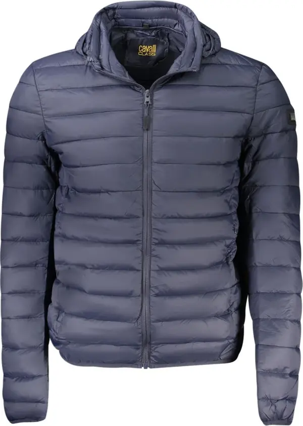 Blu Polyester Men Jacket