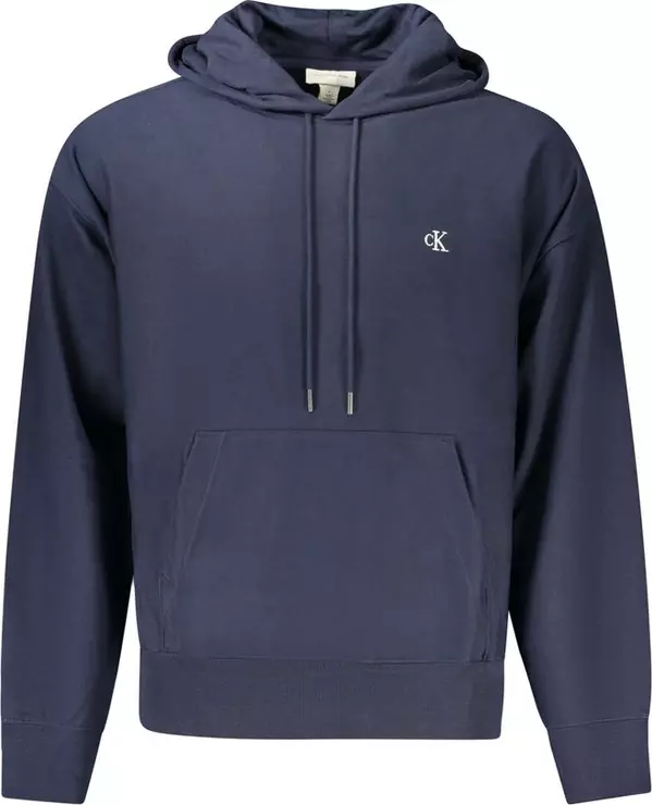 Blue Cotton Men's Hoodie