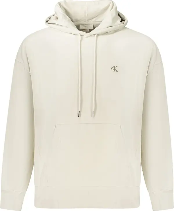 Beige Cotton Men's Hoodie