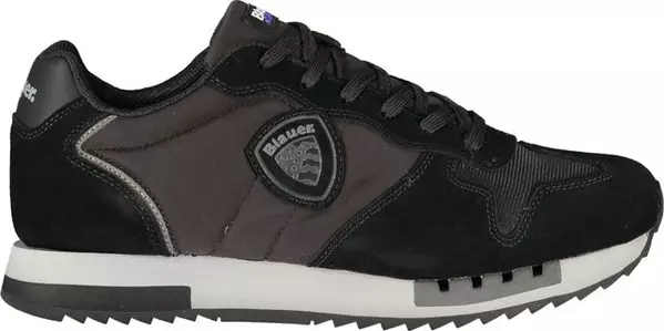 Black Polyurethane Men Sneaker