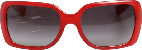 DG6093 Red Rectangular Grey Graduated Lenses Sunglasses