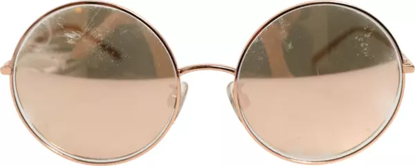DG2215K Gold Metal Round Shades Eyewear Sunglasses