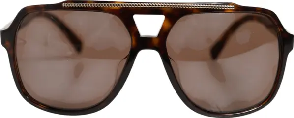 Dark Brown Tortoise Shell Pilot Frame Sunglasses