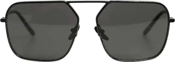 Black Metal Frame Square Lenses Shades Eyewear Sunglasses