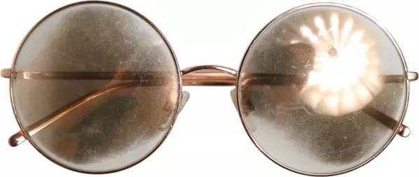 Rose Gold Plated Round Lenses Shades Eyewear Sunglasses