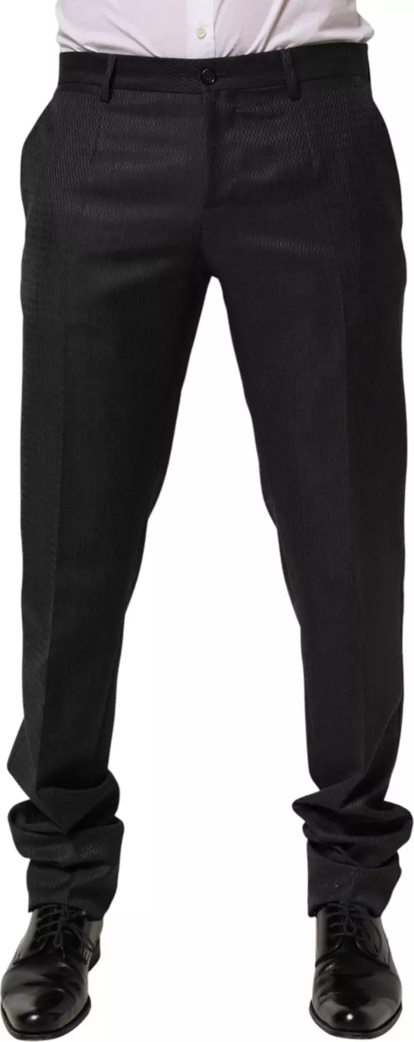 Black Wool Formal Dress Men Trouser Pants