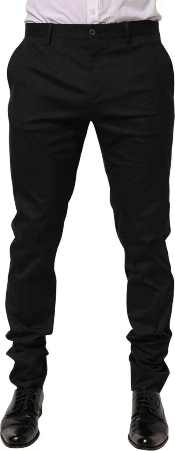 Black Cotton Formal Dress Men Trouser Pants