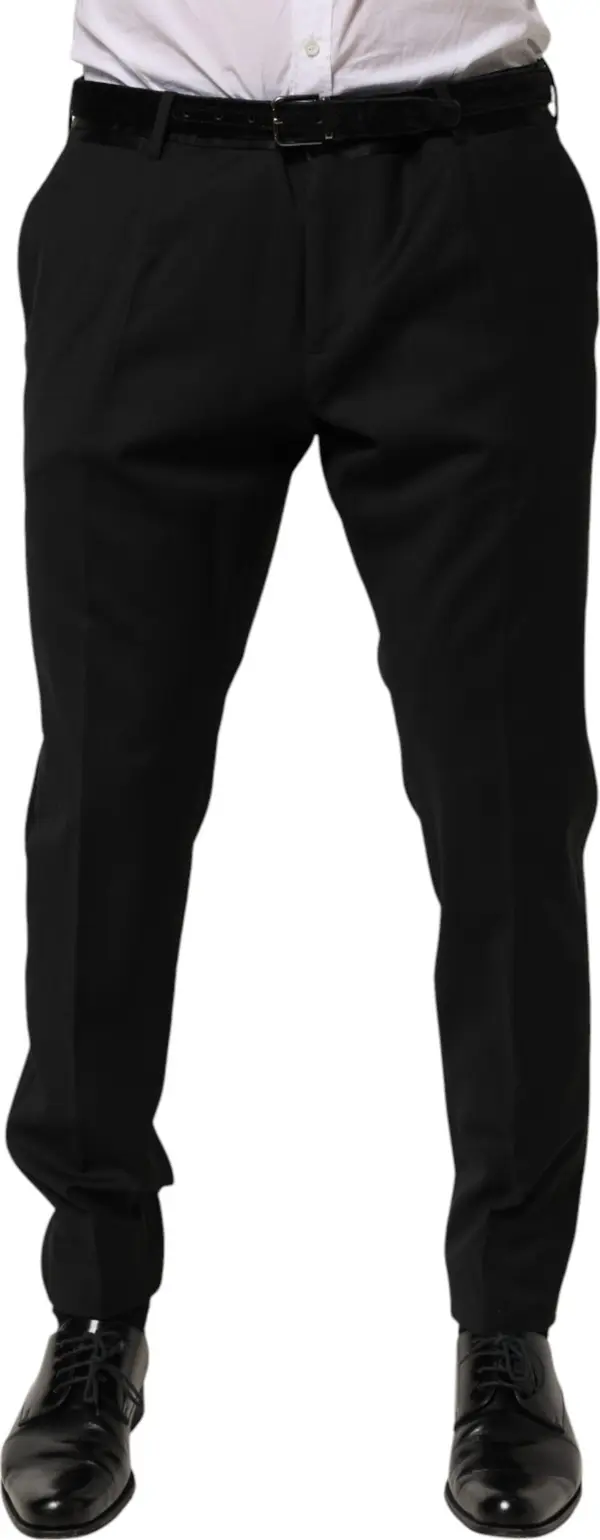 Black Wool Formal Dress Men Trouser Pants