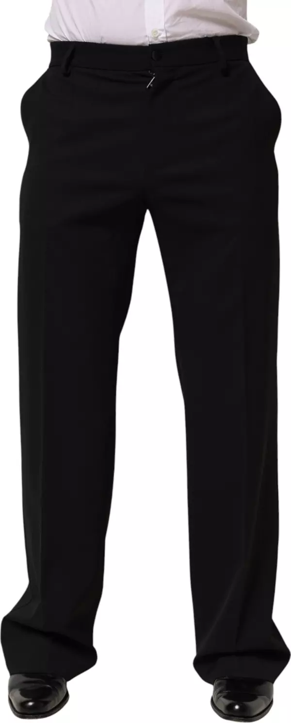 Black Wool Formal Dress Men Trouser Pants