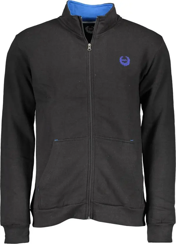 Black Polyester Men's Sweatshirt